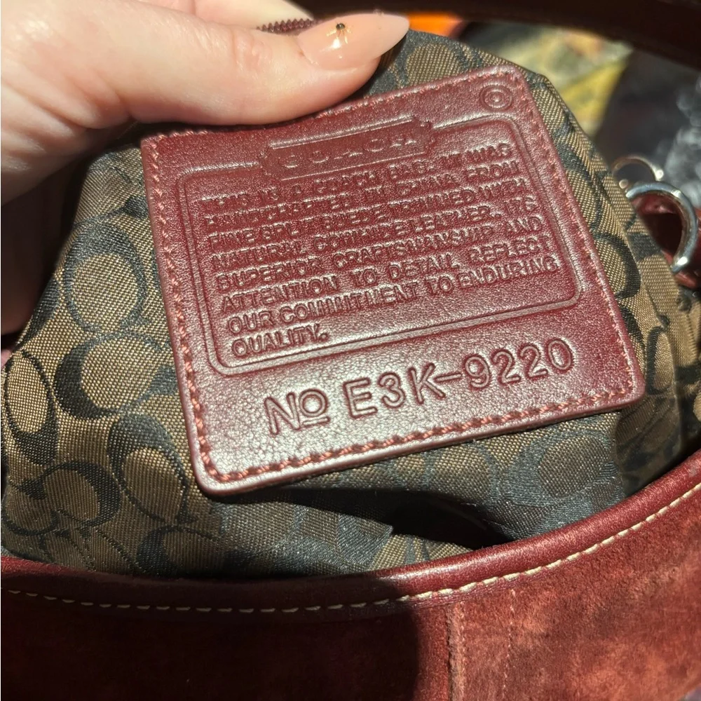 Coach vintage y2k suede hobo Crescent bag - Picture 6 of 7